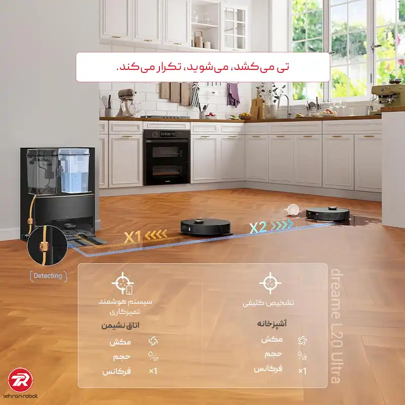 قابلیت CleanGenius در جارو رباتیک دریم مدل L20 Ultra