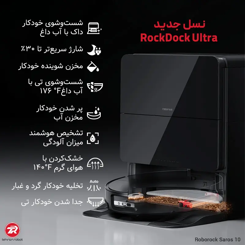 داک و مشخصات جارو رباتیک روبوراک Saros 10