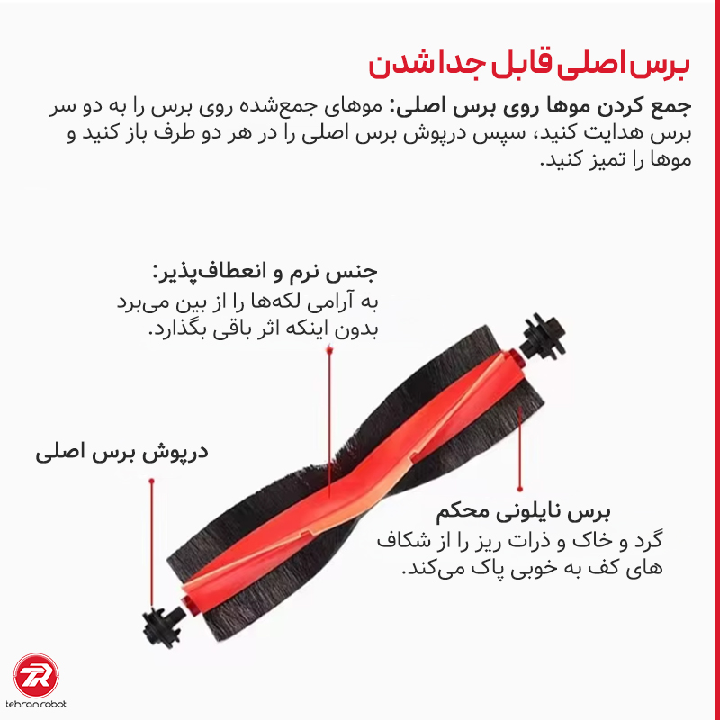 برس اصلی جارو رباتیک شیائومی S10 Plus
