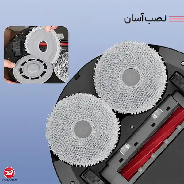نحوه نصب پد تی جارو رباتیک روبوراک Qrevo Plus