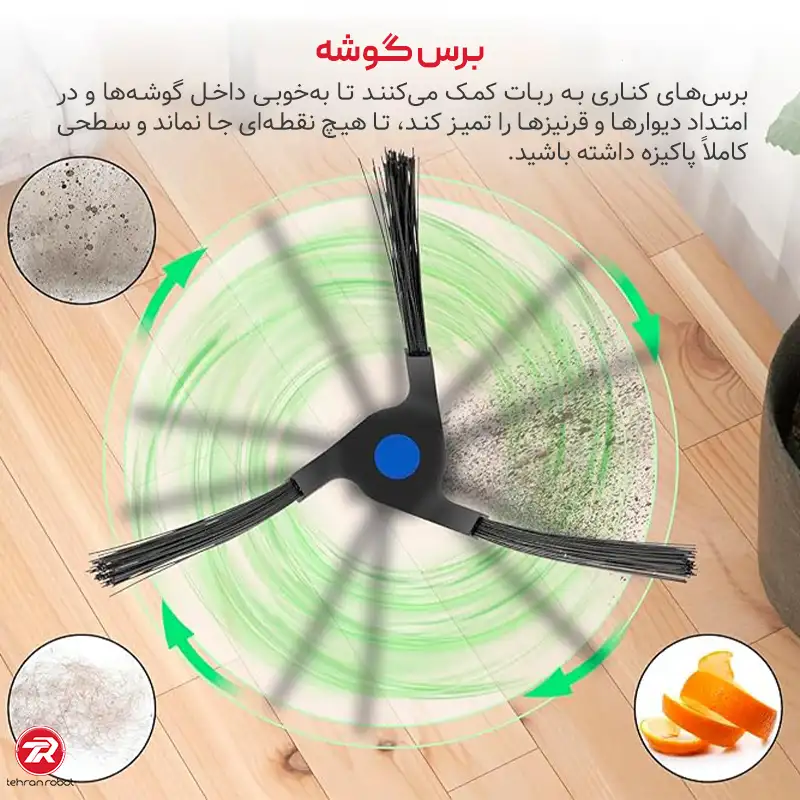 برس کناری جارو رباتیک اکووکس X2 Omni