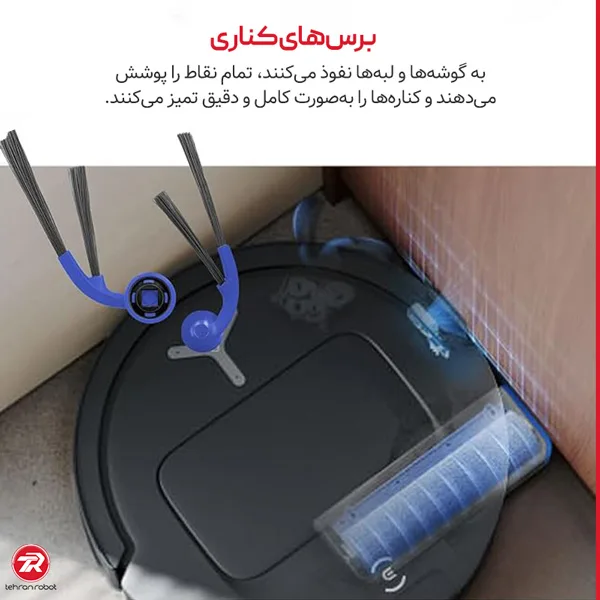 برس کناری جارو رباتیک اکووکس T80 Omni