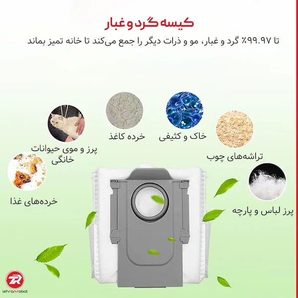 کیسه جارو رباتیک روبوراک roborock Saros Z70