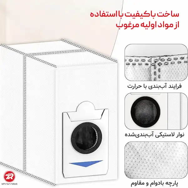 مشخصات کیسه جارو رباتیک اکووکس T30S COMBO