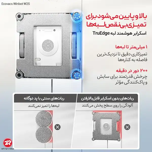 مزیت ربات شیشه شو اکووکس WINBOT W2S
